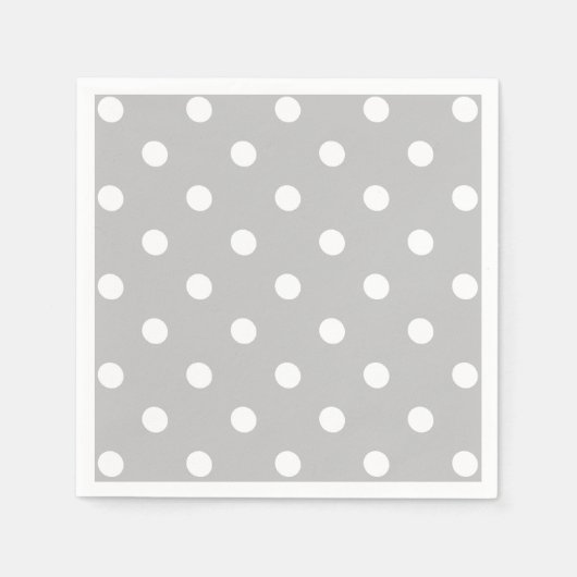 Gray Polka Dot Serviette (Vorderseite)
