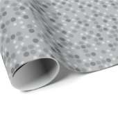 Gray Polka Dots Geschenkpapier (Rolleneckpunkt)