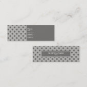 Gray Polka Dots Mini Visitenkarte (Vorne/Hinten)