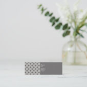 Gray Polka Dots Mini Visitenkarte (Stehend Vorderseite)