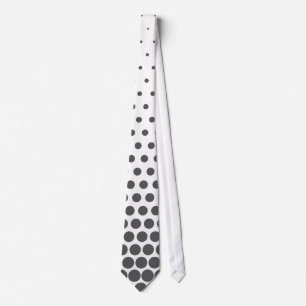 Gray Polka Dots Modern White Krawatte