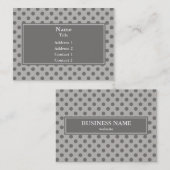 Gray Polka Dots Visitenkarte (Vorne/Hinten)