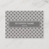 Gray Polka Dots Visitenkarte (Rückseite)
