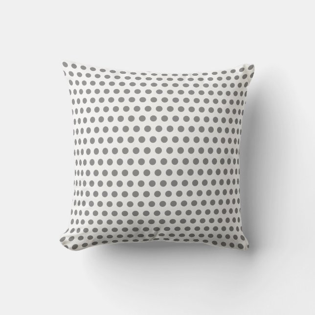 Gray Polka Dots White Custom Niedlich Gift Favor Kissen (Vorderseite)