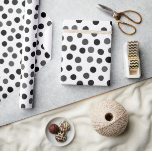 Gray Polka Dots Wrapping Paper Geschenkpapier