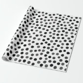 Gray Polka Dots Wrapping Paper Geschenkpapier (Ungerollt)