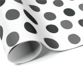 Gray Polka Dots Wrapping Paper Geschenkpapier (Rolleneckpunkt)