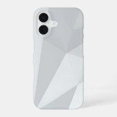 Gray Polygon Geometric Minimal iPhone 16 Hülle (Rückseite)