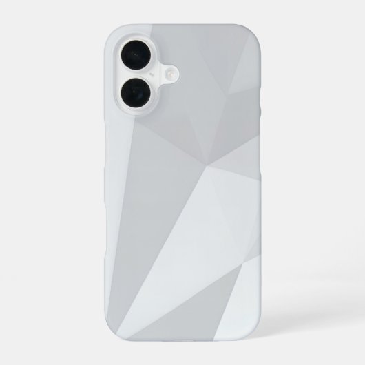 Gray Polygon Geometric Minimal iPhone 16 Hülle (Rückseite)