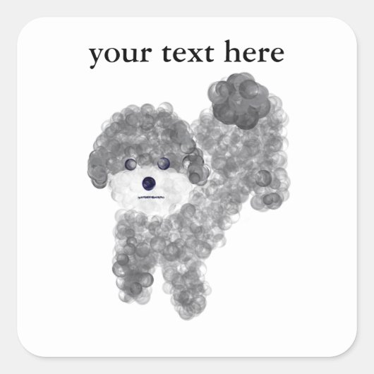 Gray Poodle #1 Stickers (Vorderseite)
