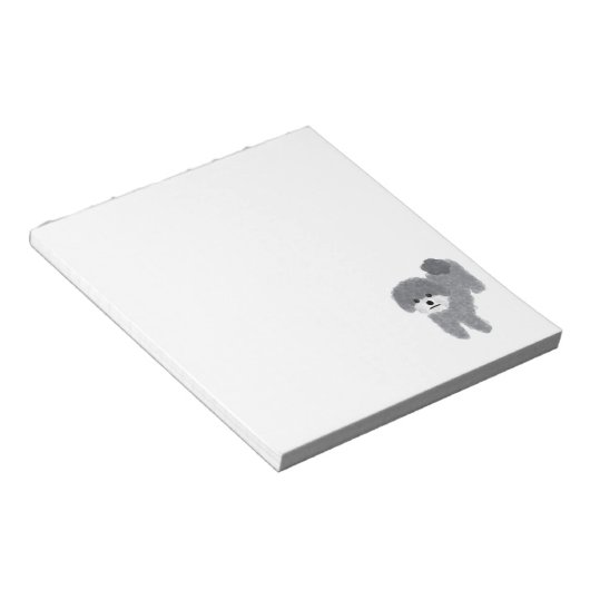 Gray Poodle #2 Notepad Notizblock (angewinkelt)