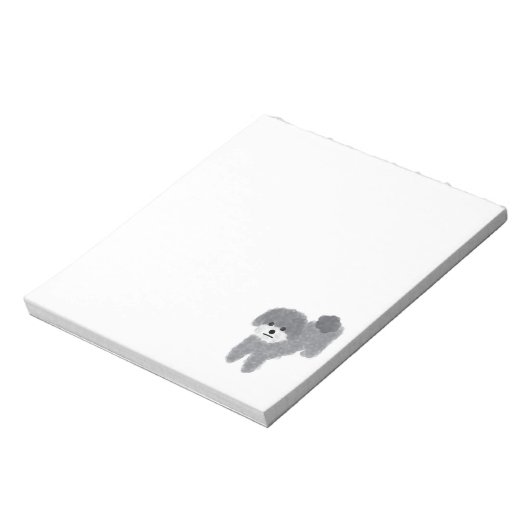 Gray Poodle #2 Notepad Notizblock (Rotiert)