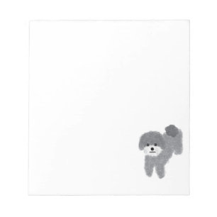 Gray Poodle #2 Notepad Notizblock