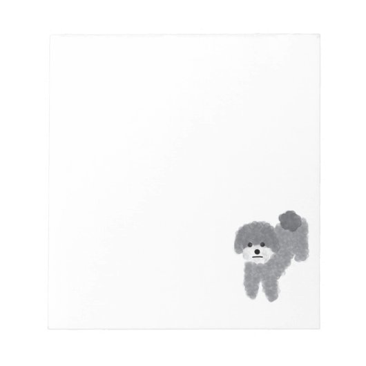 Gray Poodle #2 Notepad Notizblock (Vorderseite)