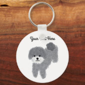 Gray Poodle #2 Schlüsselanhänger (Vorderseite)