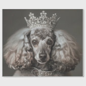 Gray Poodle als Prinzessin verkleidet Geschenkpapier (Flach)