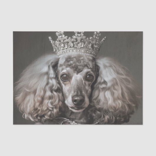 Gray Poodle als Prinzessin verkleidet Seidenpapier (Vorderseite)