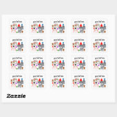 Gray Poodle Christmas #2-3 Stickers (Blatt)