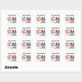 Gray Poodle Christmas #2-4 Stickers (Blatt)
