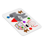 Gray Poodle Christmas #2 Magnet (Rechte Seite)