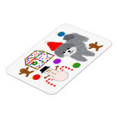 Gray Poodle Christmas #2 Magnet (Linke Seite)