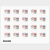 Gray Poodle Christmas #2 Stickers (Blatt)