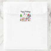 Gray Poodle Christmas #3-3 Stickers (Tasche)
