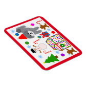 Gray Poodle Christmas #3 Magnet (Rechte Seite)