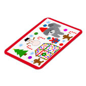 Gray Poodle Christmas #3 Magnet (Linke Seite)