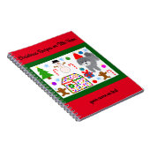 Gray Poodle Christmas #3 Spiral Notebook Notizblock (Rechte Seite)