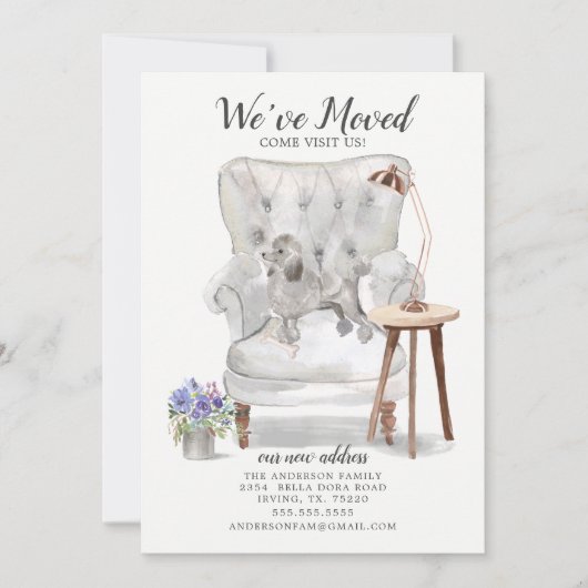 Gray Poodle Dog | Ankündigung der Beförderung (Vorderseite)