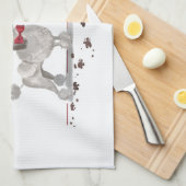 Gray Poodle Funny Christmas Dog mit Baum Geschirrtuch (Viertel Falte)