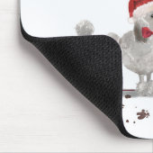 Gray Poodle Funny Christmas Dog mit Baum Mousepad (Ecke)