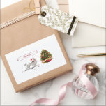 Gray Poodle Funny Christmas Dog mit Baum Rechteckiger Aufkleber<br><div class="desc">Ein fröhlicher grauer Junge sieht mit Vorfreude auf den verzierten Weihnachtsbaum. Gefüllt mit Lichtern und Ziergegenständen mit Geschenken unter dem Baum erwartet Sie Spannung! Niedliches Geschenk zu schicken Weihnachten wünschen glückliche Ferien und ein glückliches neues Jahr!</div>