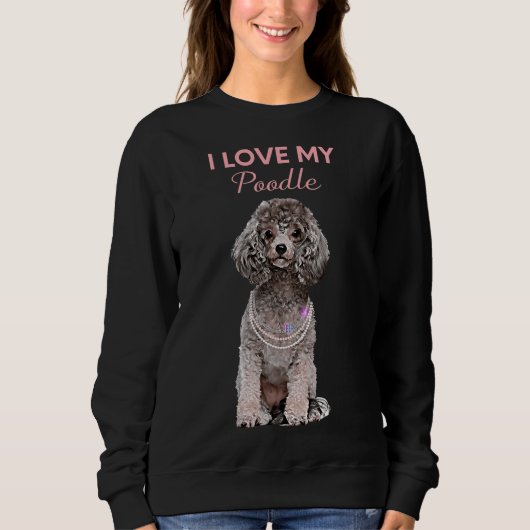 Gray Poodle Sweatshirt (Vorderseite)