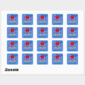 Gray Poodle Valentine #1-2 Stickers (Blatt)