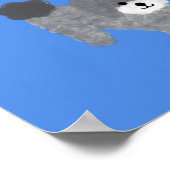 Gray Poodle Valentine #1 Poster (Ecke)