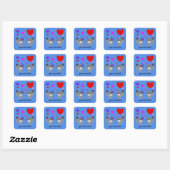 Gray Poodle Valentine #2-3 Stickers (Blatt)