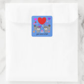 Gray Poodle Valentine #3-3 Stickers (Tasche)