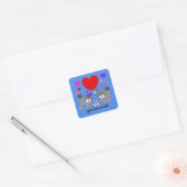 Gray Poodle Valentine #3-3 Stickers (Umschlag)
