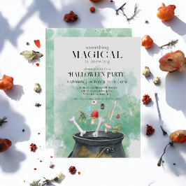 Gray Potions & Zaubers Hexen Cauldron Halloween Einladung