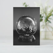 Gray Psychic Crystal Ball Dankeskarte (Stehend Vorderseite)
