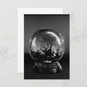 Gray Psychic Crystal Ball Dankeskarte (Vorne/Hinten)