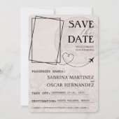 Gray Puerta Vallarta Passport Save the Date (Rückseite)