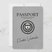 Gray Puerta Vallarta Passport Save the Date (Vorderseite)