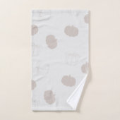 Gray Pumpkin Herbstszenario Muster Badhandtuch Set (Handtuch)