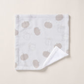 Gray Pumpkin Herbstszenario Muster Badhandtuch Set (Waschlappen)