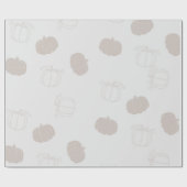 Gray Pumpkin Herbstszenario Muster Geschenkpapier (Flach)