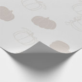 Gray Pumpkin Herbstszenario Muster Geschenkpapier (Ecke)