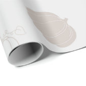 Gray Pumpkin Herbstszenario Muster Geschenkpapier (Rolleneckpunkt)
